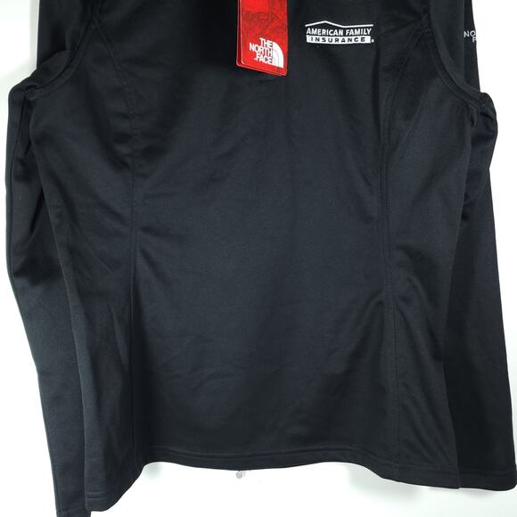 The North Face Women's NWT Tech Sz M Black Logo 1/4 Zip Outdoor Fleece Pullover - Picture 3 of 11